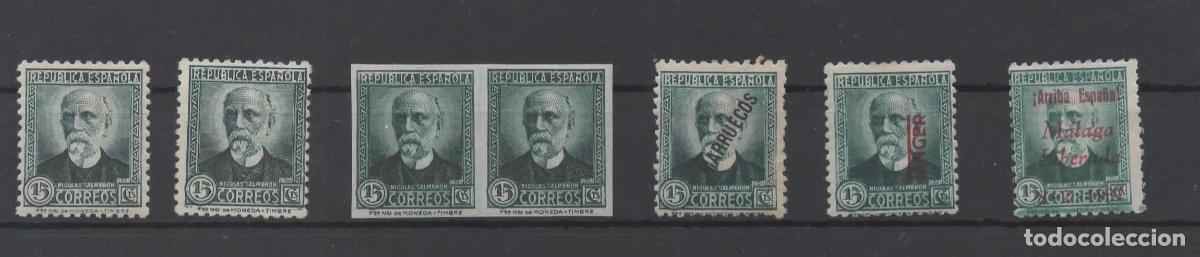 Sellos: SEGUNDA REPUBLICA SALMERON 15 CTS VARIEDADES