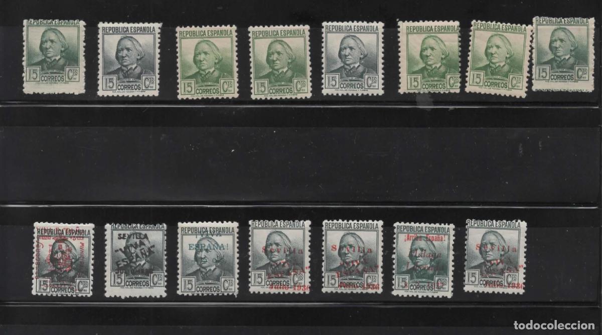 Sellos: SEGUNDA REPUBLICA CONCEPCION ARENAL 15 CTS VARIEDADES