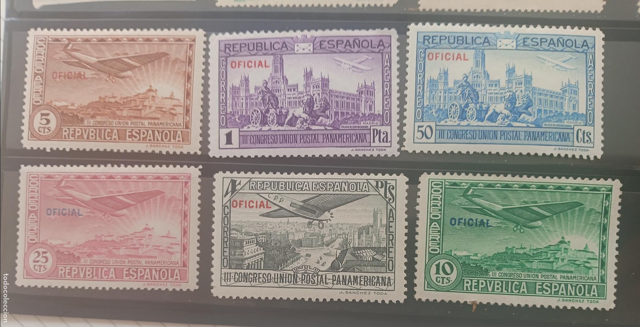 Sellos: Rep&uacute;blica Espa&ntilde;ola, OFICIAL, serie completa 1931