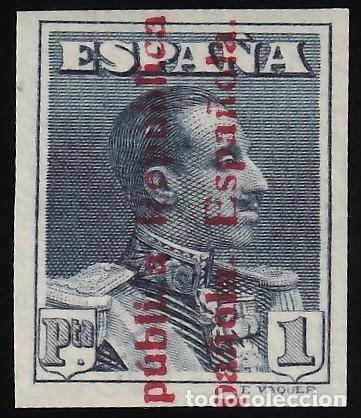 Timbres: ESPA&Ntilde;A, 1931 EDIFIL N&ordm; 602s /*/, 1 pts. pizarra. [SIN DENTAR.]