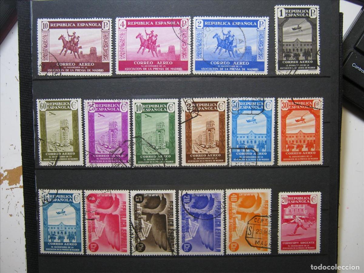 Sellos: ESPA&Ntilde;A 1936 PRENSA SERIE EDIFIL 695/710 USADOS PERFECTOS.