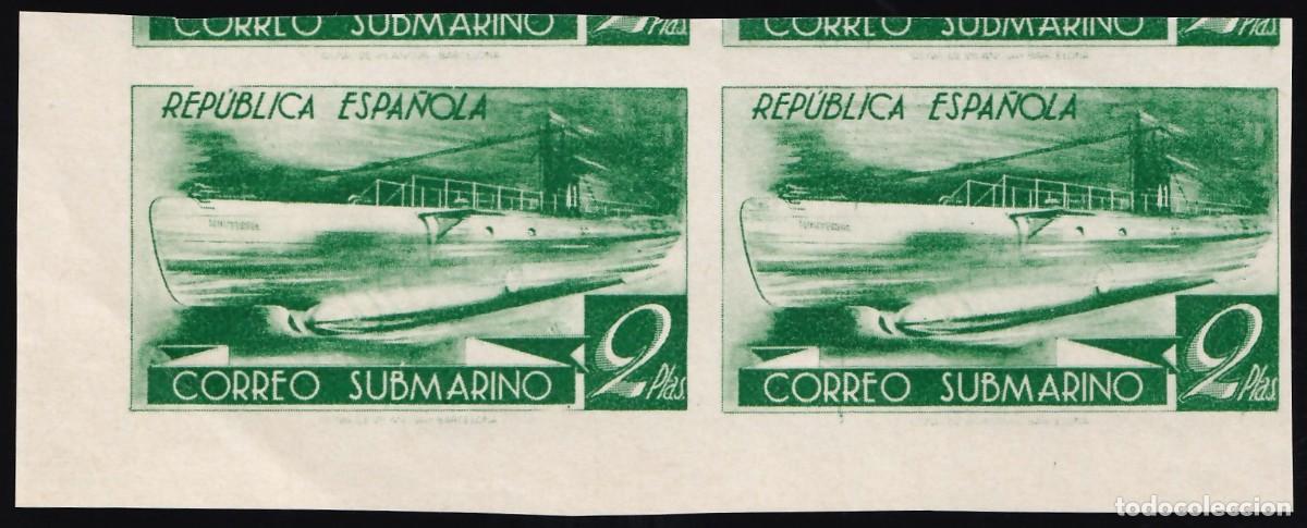 Timbres: ESPA&Ntilde;A, 1938 EDIFIL N&ordm; 776ccds (*), 2 p. verde amarillento. [Cambio de Color, SIN DENTAR.]