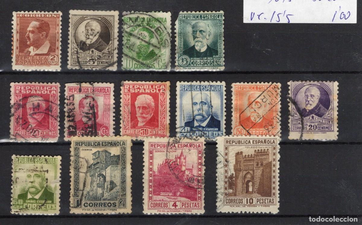 Sellos: PC989 Sellos Espa&ntilde;a a&ntilde;o 1932 EDIFIL 662/675&ordm; sellos originales en usado SERIE COMPLETA v.c 15.50 &euro;