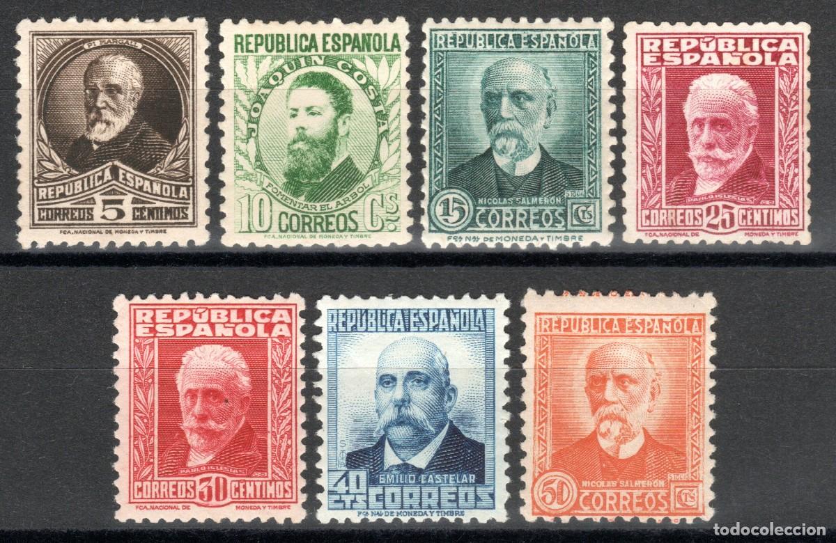 Sellos: EDIFIL 655-661 PERSONAJES 1931-1932 (SERIE COMPLETA). VALOR CAT&Aacute;LOGO: 630 &euro;. MNH **