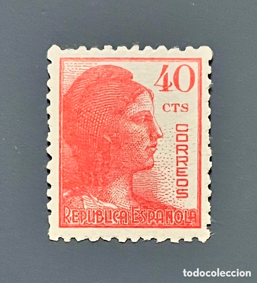 Sellos: Bonito Sello II Rep&uacute;blica Espa&ntilde;ola Guerra Civil 1938