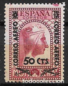 Sellos: Rep&uacute;blica Espa&ntilde;ola 1938 Montserrat, habilitado correo a&eacute;reo, EDIFIL n&ordm; 782 * *