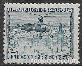 Sellos: Rep&uacute;blica Espa&ntilde;ola 1938 Autogiro la Cierva, EDIFIL n&ordm; 769 * *