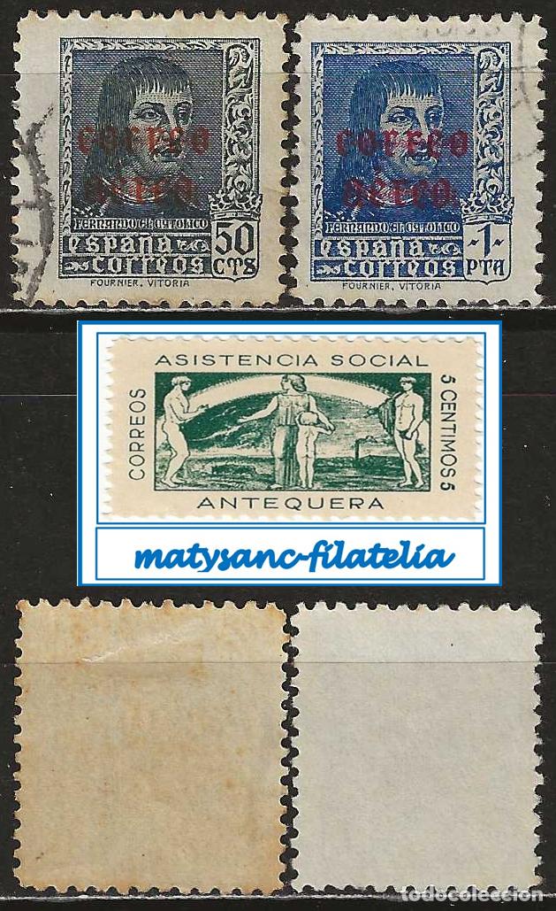 Sellos: ESPA&Ntilde;A 1938. EDIFIL 845/846. SERIE COMPLETA &rdquo;FERNANDO EL CAT&Oacute;LICO&rdquo;. A&Eacute;REO USADO.