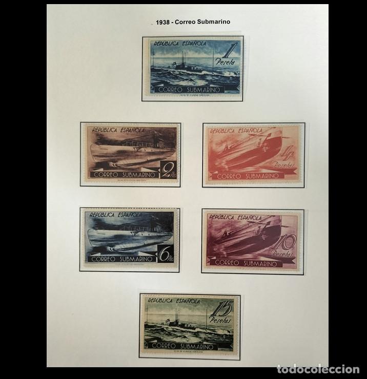 Sellos: Edifil 775/80 780 AUTENTICOS Y CON MARQUILLA serie completa Submarino Leer Espa&ntilde;a 1938 (REFQK)