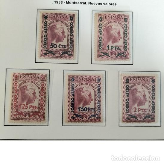 Sellos: Edifil 782/86 786 MNH AUTENTICOS serie completa SIN FIJASELLOS Montserrat Espa&ntilde;a 1938 Leer (REFQK)