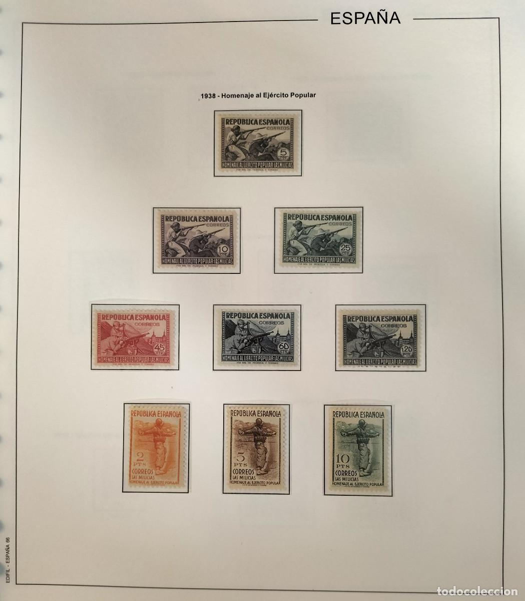 Sellos: Edifil 792-800 SIN FIJA SELLOS AUTENTICOS MNH Homenaje Ejercito Popilar Espa&ntilde;a 1938 Leer (REFQK)