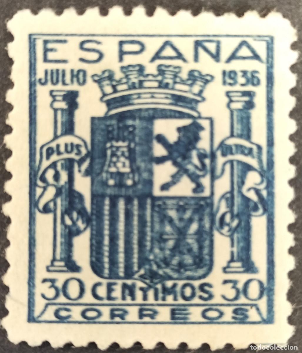 Sellos: Edifil 792-800 AUTENTICOS MLH Escudo Granada Espa&ntilde;a 1936 con fijasellos Leer (REFQK)