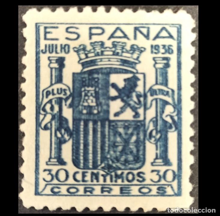 Sellos: Edifil 792-800 AUTENTICOS MLH Escudo Granada Espa&ntilde;a 1936 con fijasellos Leer (REFQK)