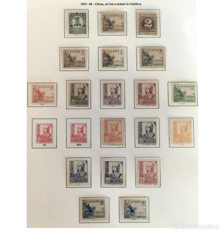 Sellos: Edifil 814/31 831 + 816A 816B 823A MNH AUTENTICOS Cifras Cid e Isabel Espa&ntilde;a 1937-40 Leer (REFQK)