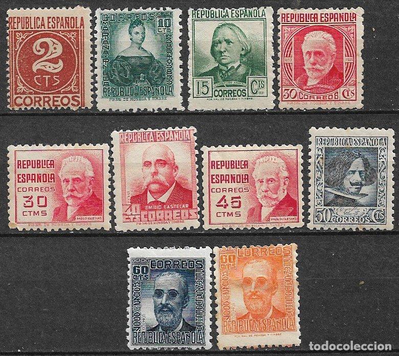 Sellos: Rep&uacute;blica Espa&ntilde;ola 1936 Personajes, EDIFIL n&ordm; 731 a 740 *