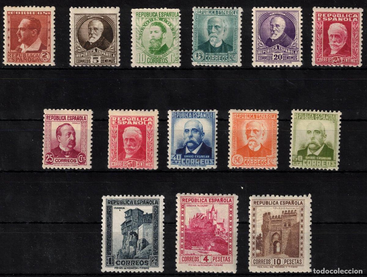 Sellos: ESPA&Ntilde;A - PERSONAJES Y MONUMENTOS ** 662/675 - A&Ntilde;O 1932 - MNH