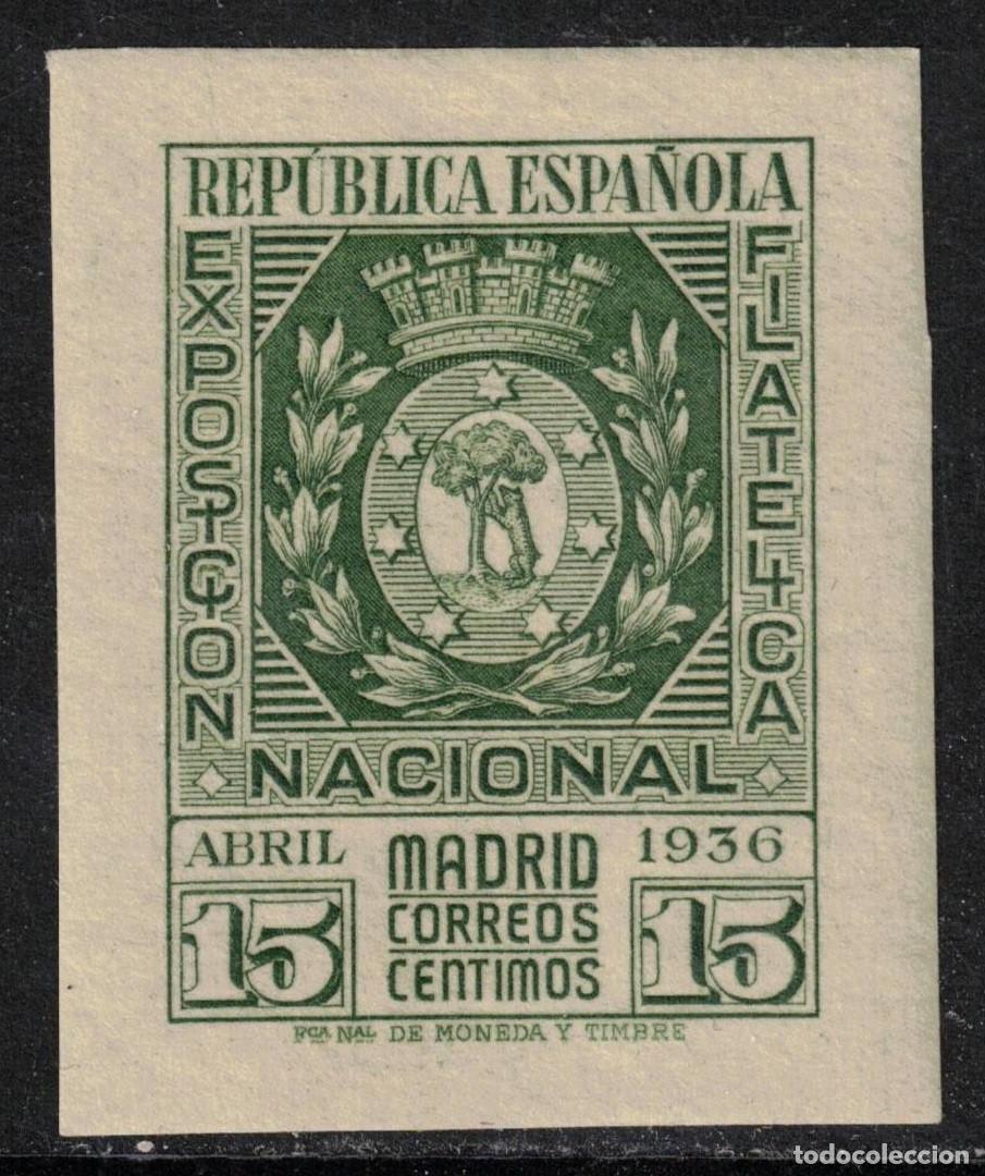 Sellos: ESPA&Ntilde;A EXPOSICION FILATELICA DE MADRID * 728 A&Ntilde;O 1936 - MH