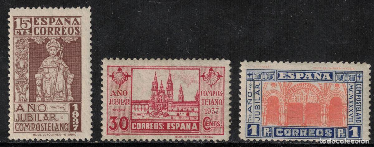Sellos: ESPA&Ntilde;A - A&Ntilde;O JUBILAR COMPOSTELANO ** 833/835 A&Ntilde;O 1937 - MNH