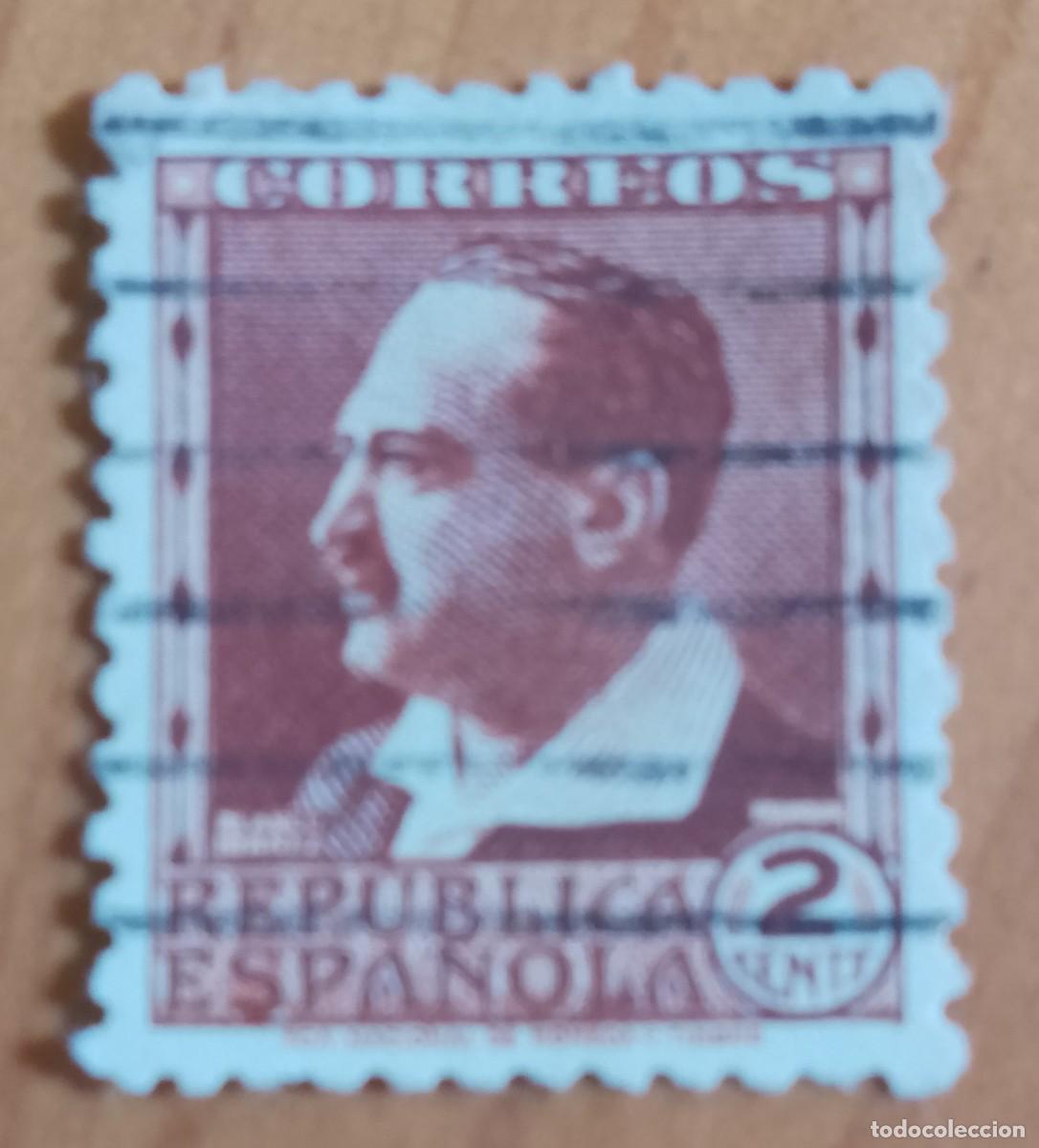 Sellos: A&Ntilde;O 1932-4 - EDIFIL 662 - 2 CENTS. - PERSONAJES Y MONUMENTOS: V. BLASCO IBA&Ntilde;EZ