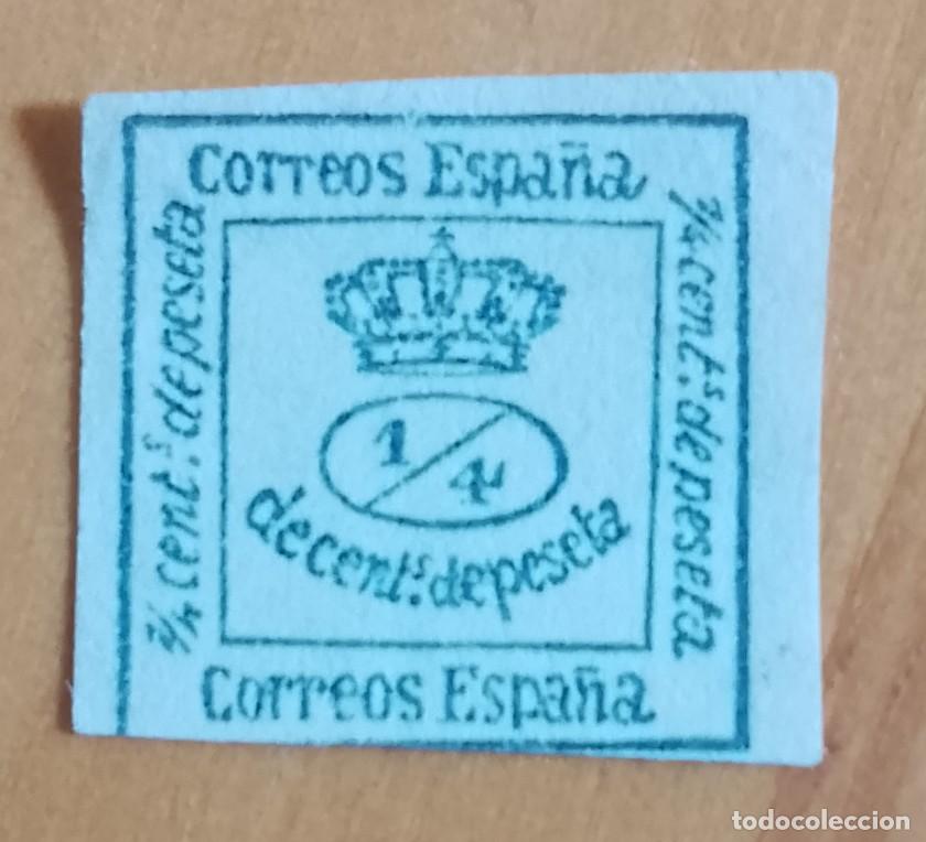 Sellos: A&Ntilde;O 1876 - EDIFIL 173 - 1/4 - CORONA REAL