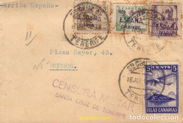 Sellos: 720853 MNH ESPA&Ntilde;A 1939 CENSURA MILITAR - SANTA CRUZ DE TENERIFE
