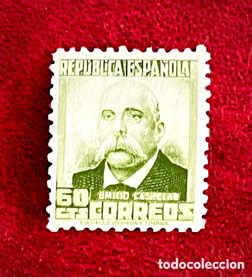 Sellos: Sello II Rep&uacute;blica Espa&ntilde;ola Homenaje a Castelar