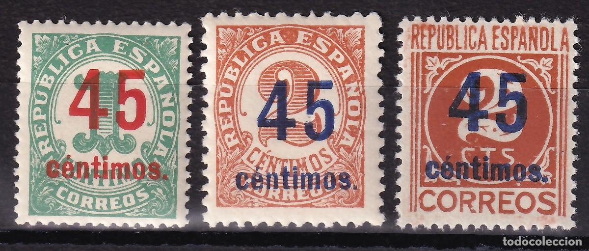 Sellos: ESPA&Ntilde;A, 1938 EDIFIL N&ordm; 742 / 744, /**/, SIN FIJASELLOS