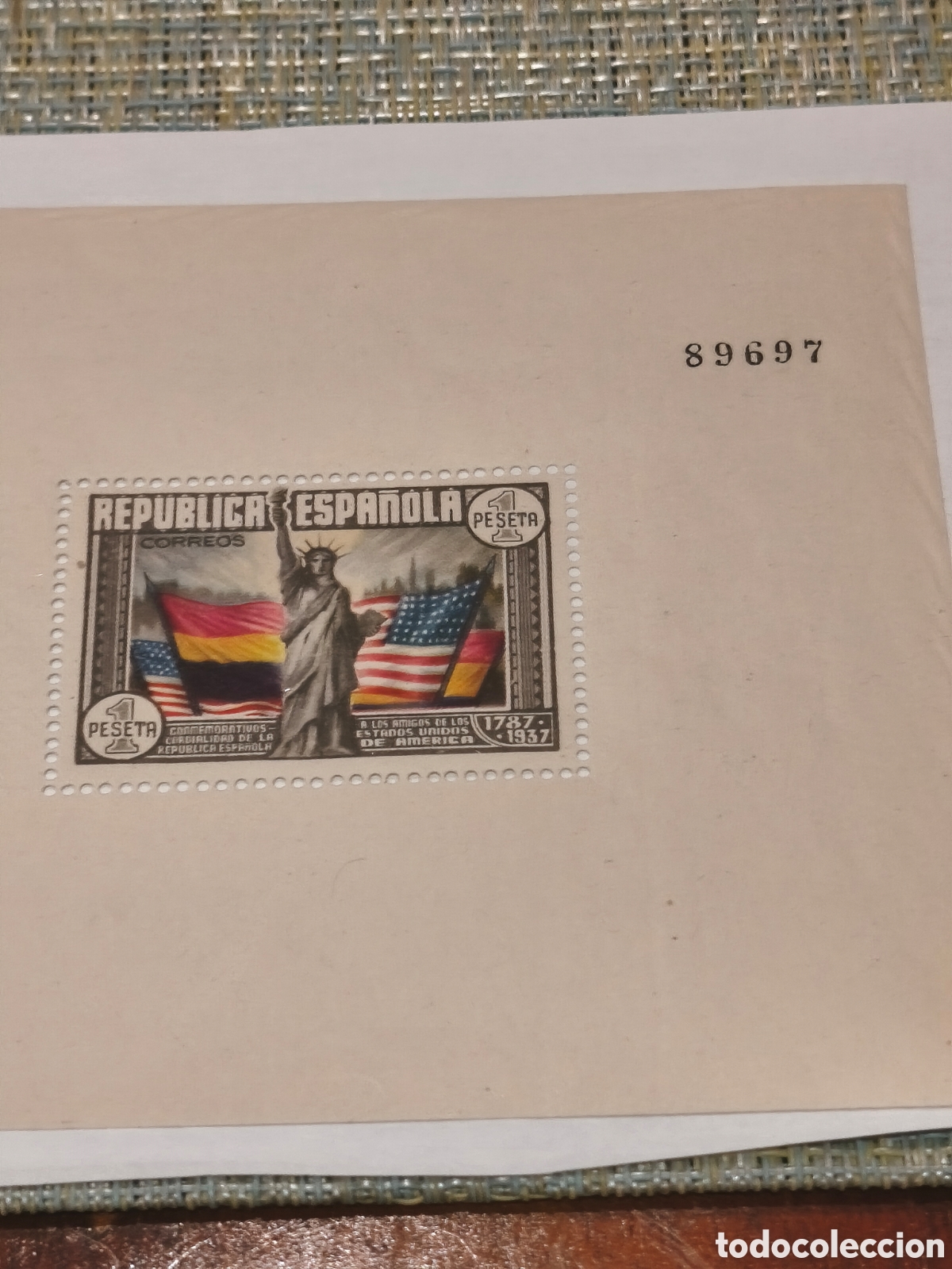 Sellos: HB de la republica espa&ntilde;ola n 764 nueva con su goma original impecable ** muy escasa alto valor ver