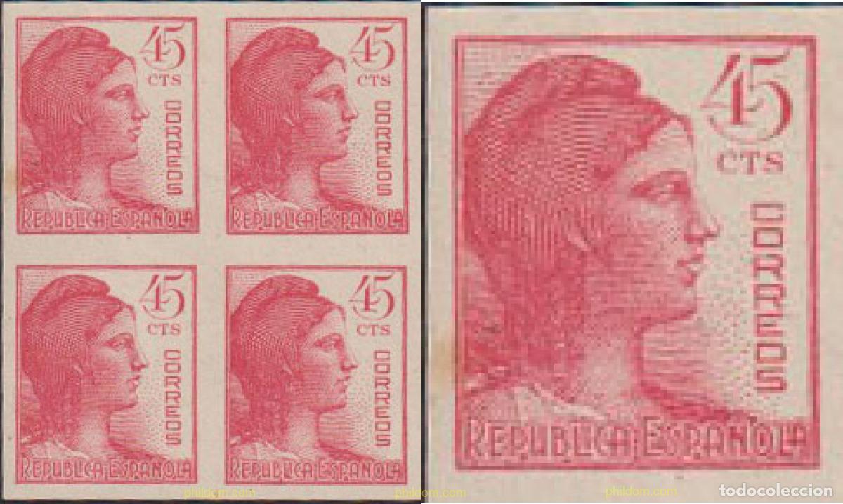Sellos: 792589 MNH ESPA&Ntilde;A 1938 ALEGORIA DE LA REPUBLICA