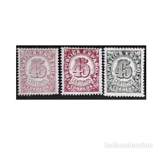 Sellos: Edifil NE29-31 MNH Espa&ntilde;a 1938 sin fijasellos Cifras sin fijasellos