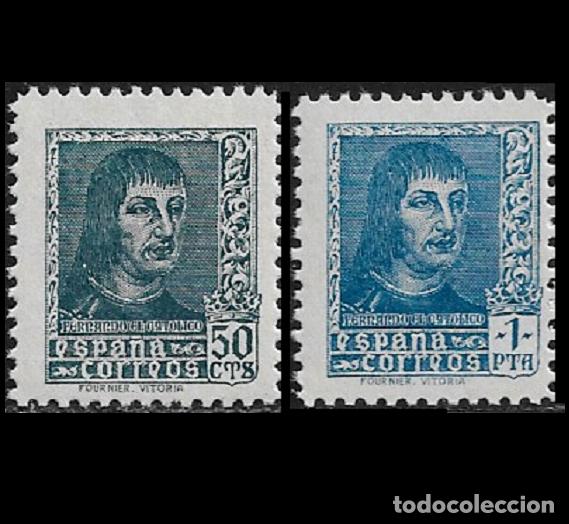 Sellos: Edifil NE58-59 MNH Espa&ntilde;a 1938 sin fijasellos NE Fernando El Cat&oacute;lico