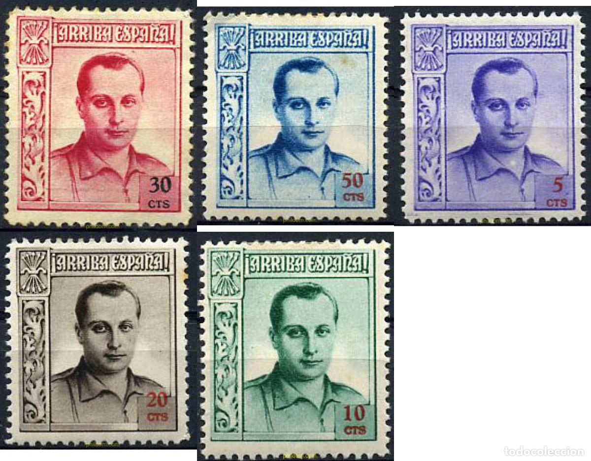 Sellos: 254327 HINGED ESPA&Ntilde;A 1937 JOSE ANTONIO PRIMO DE RIVERA
