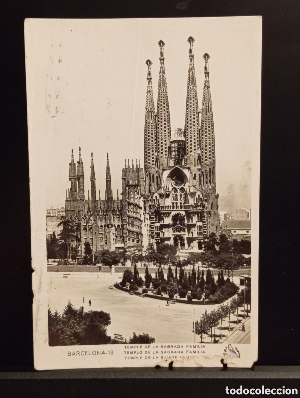 Sellos: la Sagrada Familia en construcci&oacute;n, Barcelona, Rep&uacute;blica Espa&ntilde;ola, 1934