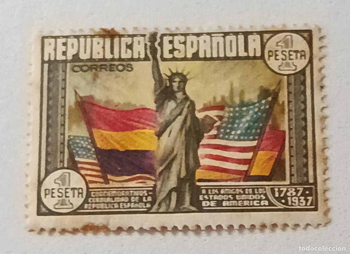 Sellos: Sellos Espa&ntilde;a 1938, aniversario de la Constituci&oacute;n de los EE.UU. edifil 763
