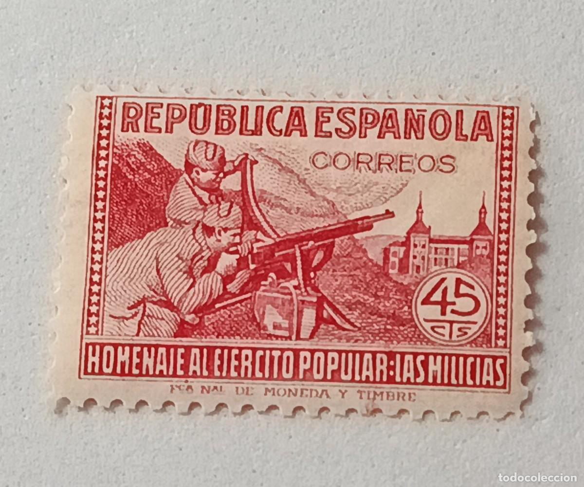 Sellos: Sellos Espa&ntilde;a 1938, Homenaje al Ej&eacute;rcito Popular, edifil 795