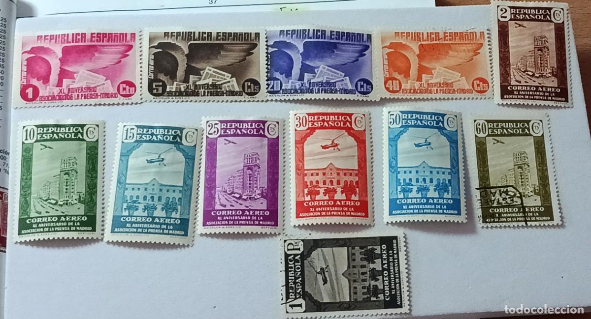 Sellos: Sellos Espa&ntilde;a 1936, XL aniversario de la Asocioci&oacute;n de la Prensa. edifil 711/722