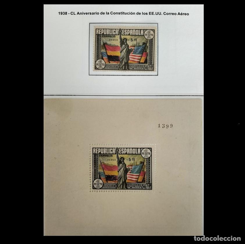 Sellos: Edifil 765-766 AUTENTICOS Marquillados MNH CL Aniversarios Constitucion EE.UU Espa&ntilde;a 1938 (RefQK)