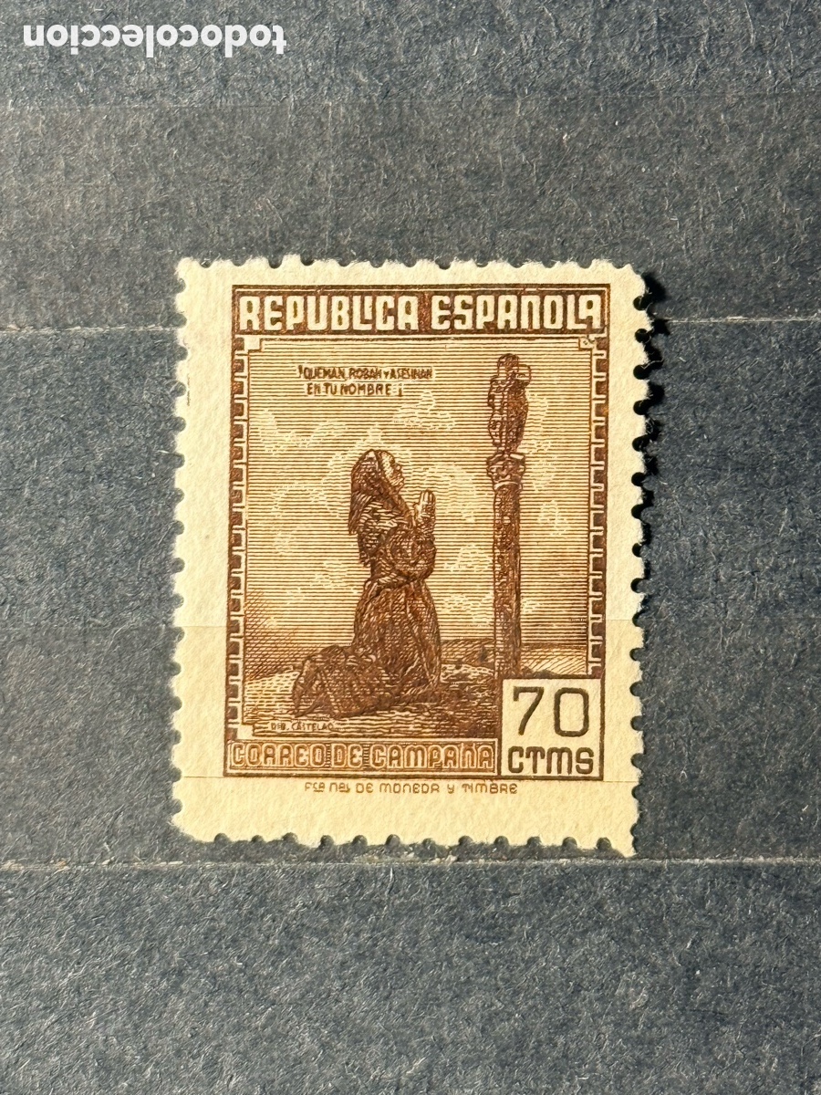 Sellos: spa&ntilde;a. 1939. II Rep&uacute;blica. Edifil NE52s. Nuevo (*)