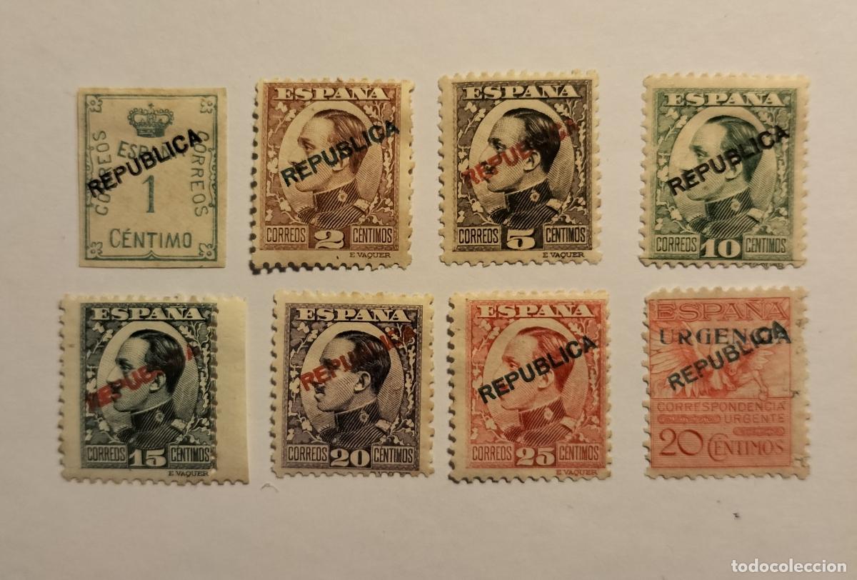 Sellos: SELLOS ESPA&Ntilde;A LOCALES (REP&Uacute;BLICA) MADRID 1931 N⁰ 1 al 8 (completa).