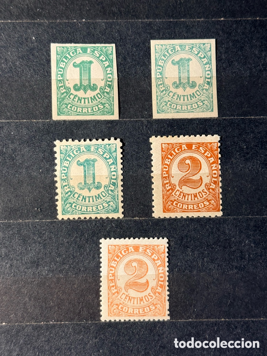 Sellos: Espa&ntilde;a. 1933. II Rep&uacute;blica. Edifil 677, 677b, 677dp, 678 y 678b. Nuevos **