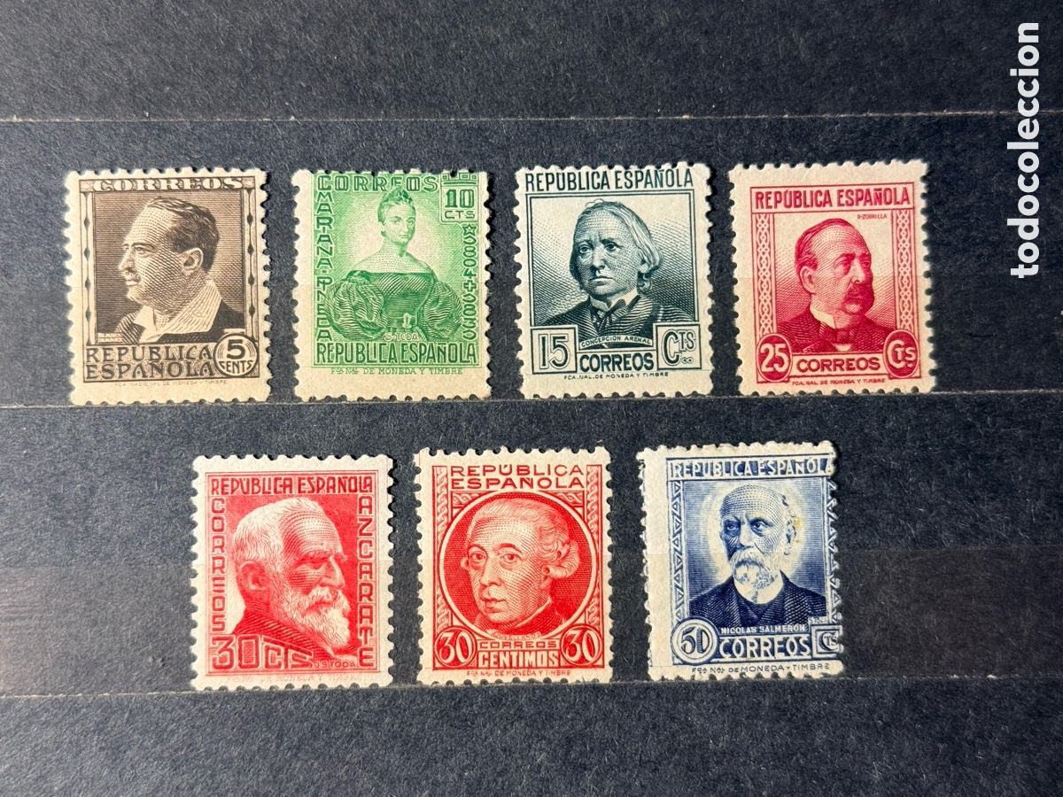 Sellos: Espa&ntilde;a. 1933/1935. II Rep&uacute;blica. Edifil 681/688. Nuevos */**