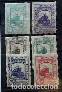 Sellos: 1936 Ferrocarril MNH** centrados,goma,color