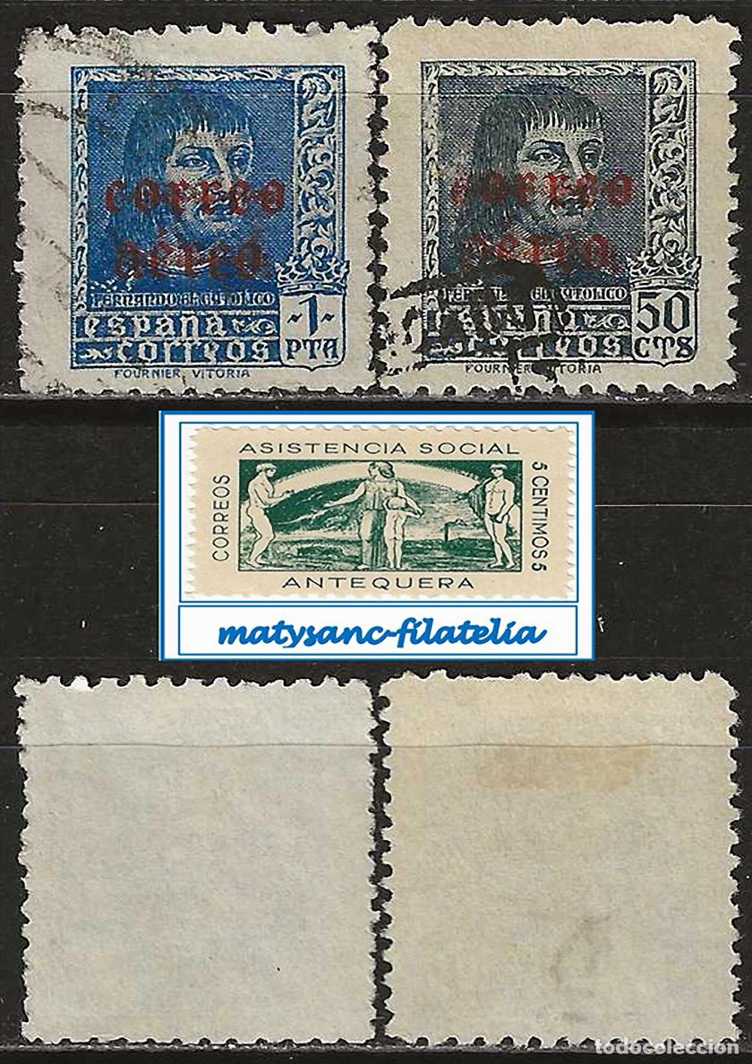 Selos: ESPA&Ntilde;A 1938. EDIFIL 845/846. SERIE COMPLETA &rdquo;FERNANDO EL CAT&Oacute;LICO&rdquo;. A&Eacute;REO USADO.