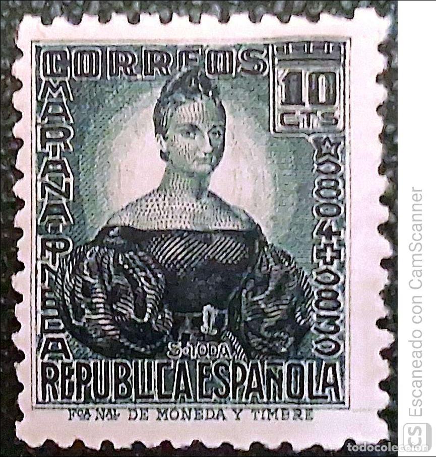 Sellos: Espa&ntilde;a. 732 Personaje: Mariana Pineda. 1936/38. Sellos nuevos y numeraci&oacute;n Edifil.