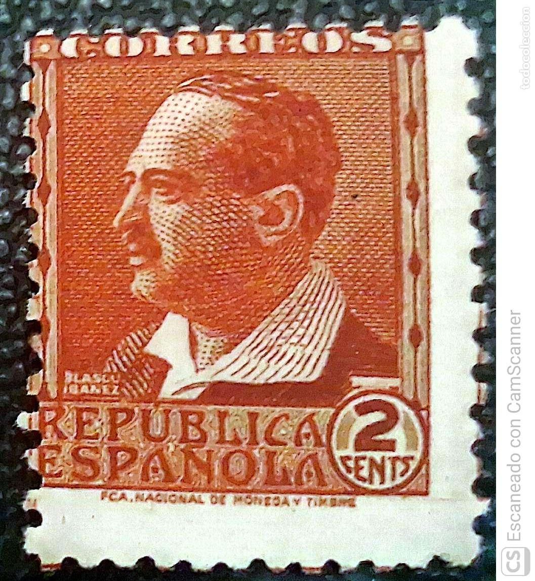 Sellos: Espa&ntilde;a. 662 Vicente Blasco Ib&aacute;&ntilde;ez. 1932. Sellos nuevos y numeraci&oacute;n Edifil.