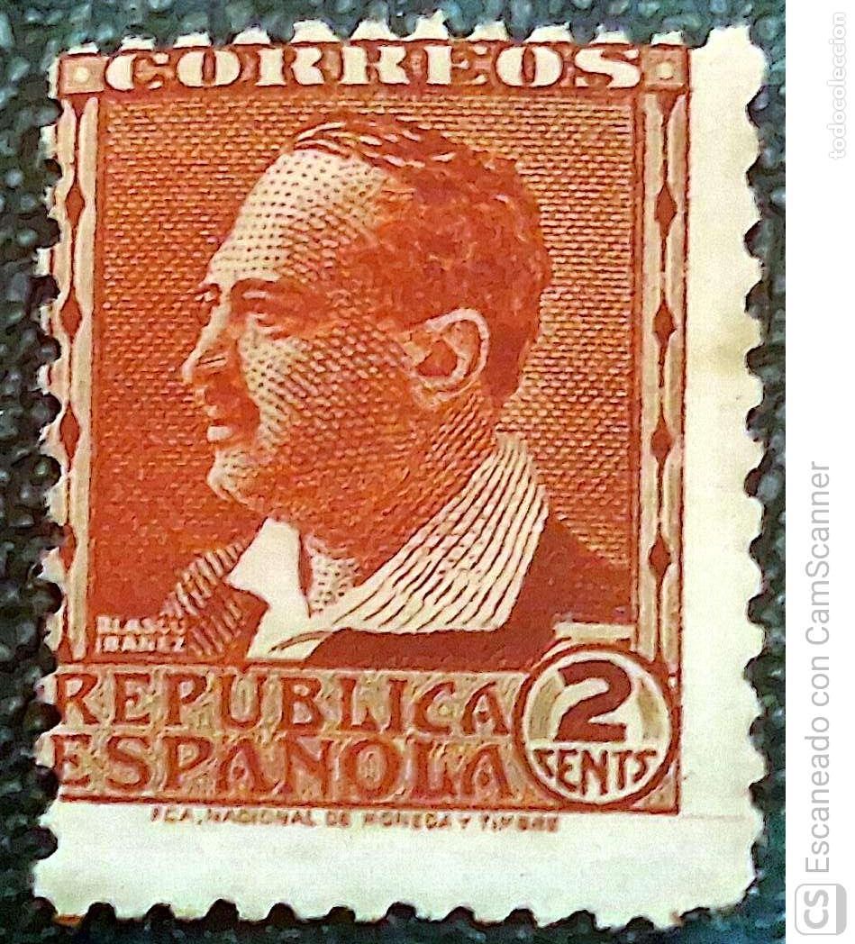 Sellos: Espa&ntilde;a. 662 Vicente Blasco Ib&aacute;&ntilde;ez. 1932. Sellos nuevos y numeraci&oacute;n Edifil.