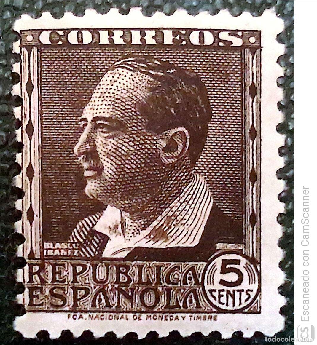 Sellos: Espa&ntilde;a. 681 Vicente Blasco Ib&aacute;&ntilde;ez. 1934. Sellos nuevos y numeraci&oacute;n Edifil.