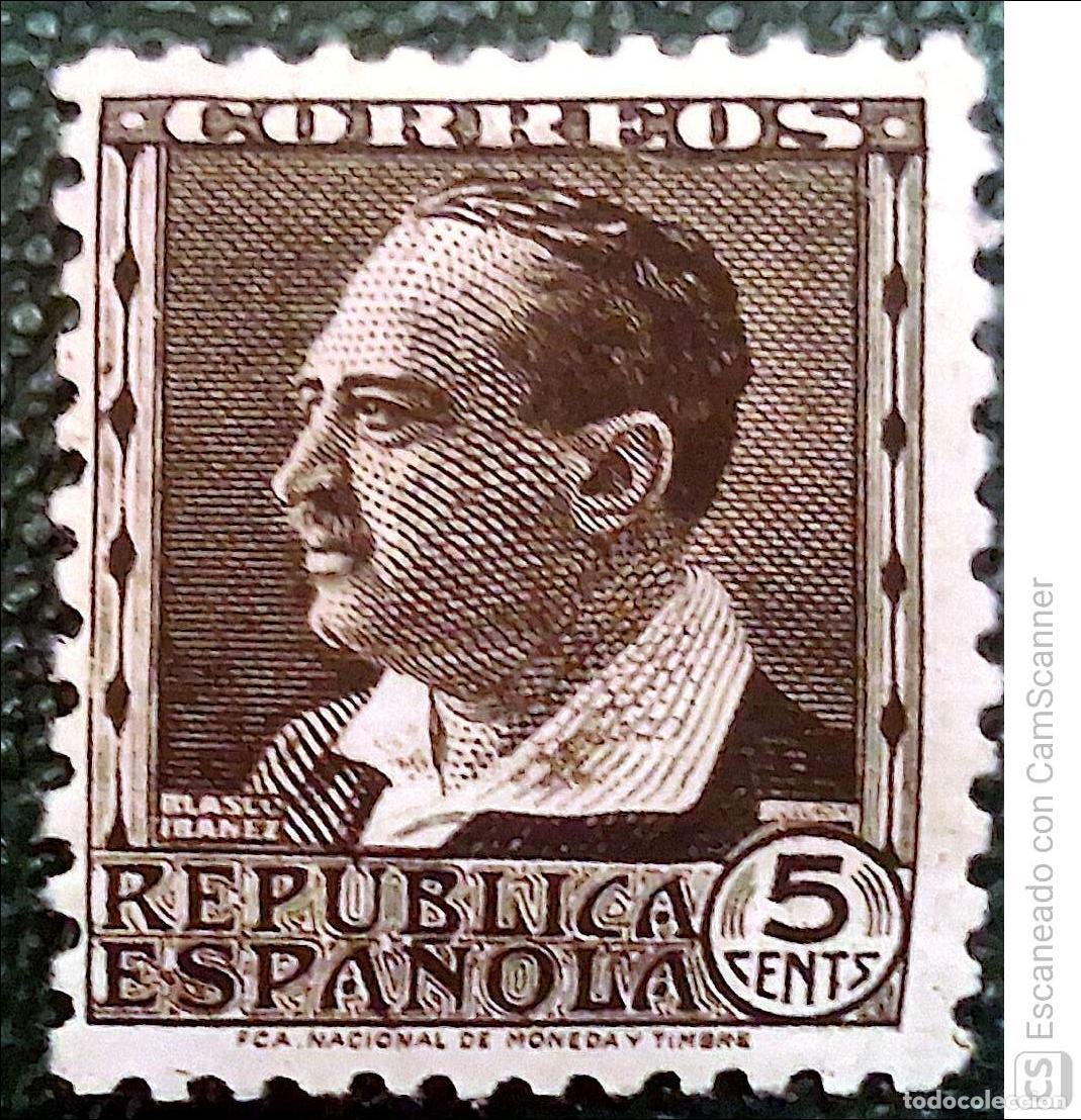 Sellos: Espa&ntilde;a. 681 Vicente Blasco Ib&aacute;&ntilde;ez. 1934. Sellos nuevos y numeraci&oacute;n Edifil.