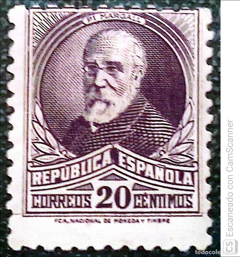 Sellos: Espa&ntilde;a. 666 Francisco Pi y Margall. 1932. Sellos nuevos y numeraci&oacute;n Edifil.