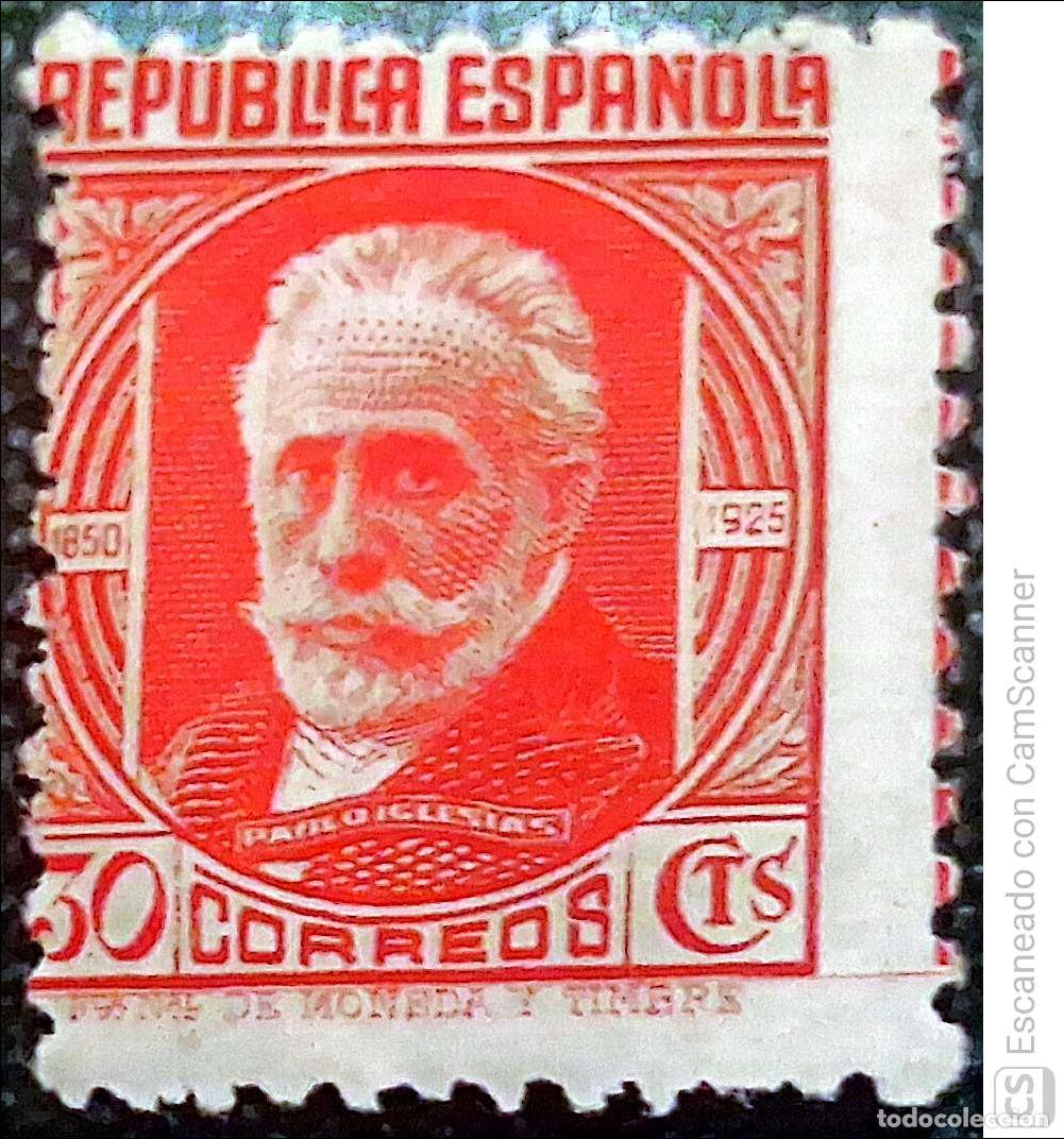 Sellos: Espa&ntilde;a. 734 Pablo Iglesias. 1936. Sellos nuevos y numeraci&oacute;n Edifil.